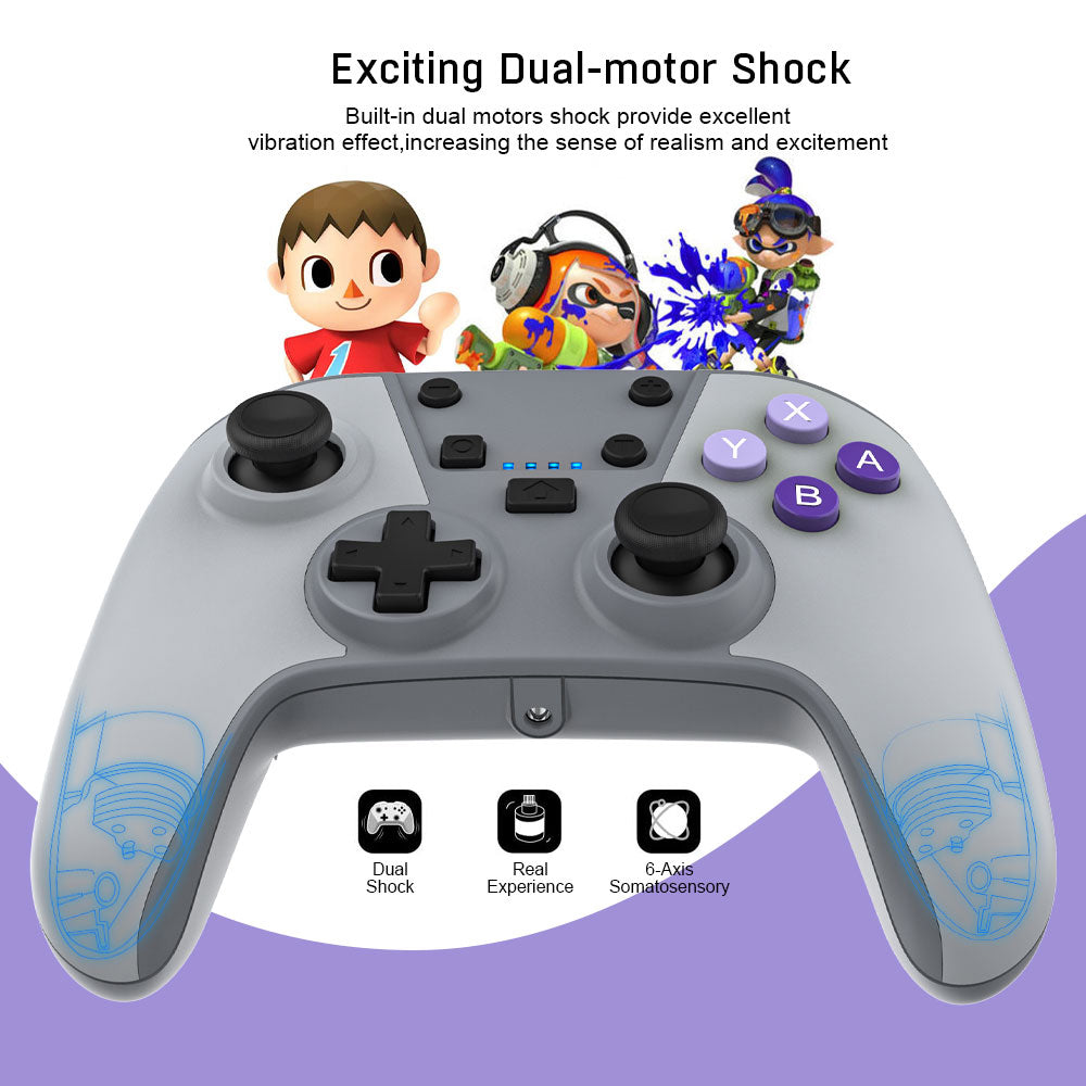 JYS-NS207 Bluetooth Game Controller Trådløst spil Joystick til Nintendo Switch Pro Grå JYS-NS207 Bluetooth Game Controller Trådløst spil Joystick til Nintendo Switch Pro Grå